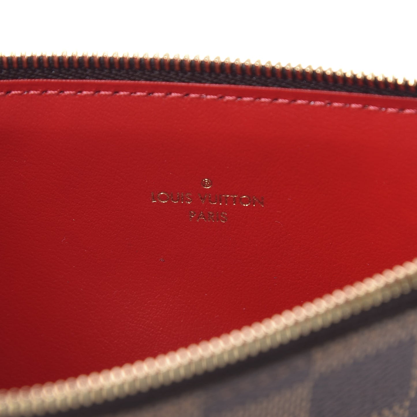 Damier Ebene Felicie Chain Wallet Zippered Insert
