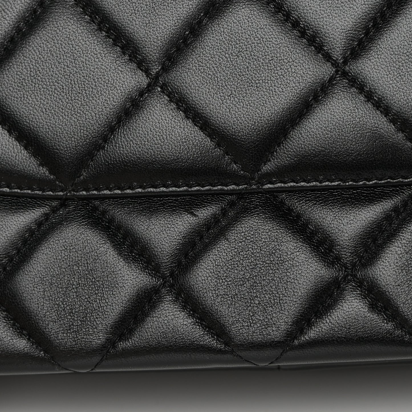 Lambskin Quilted Medium Trendy CC Flap Dual Handle Bag Black