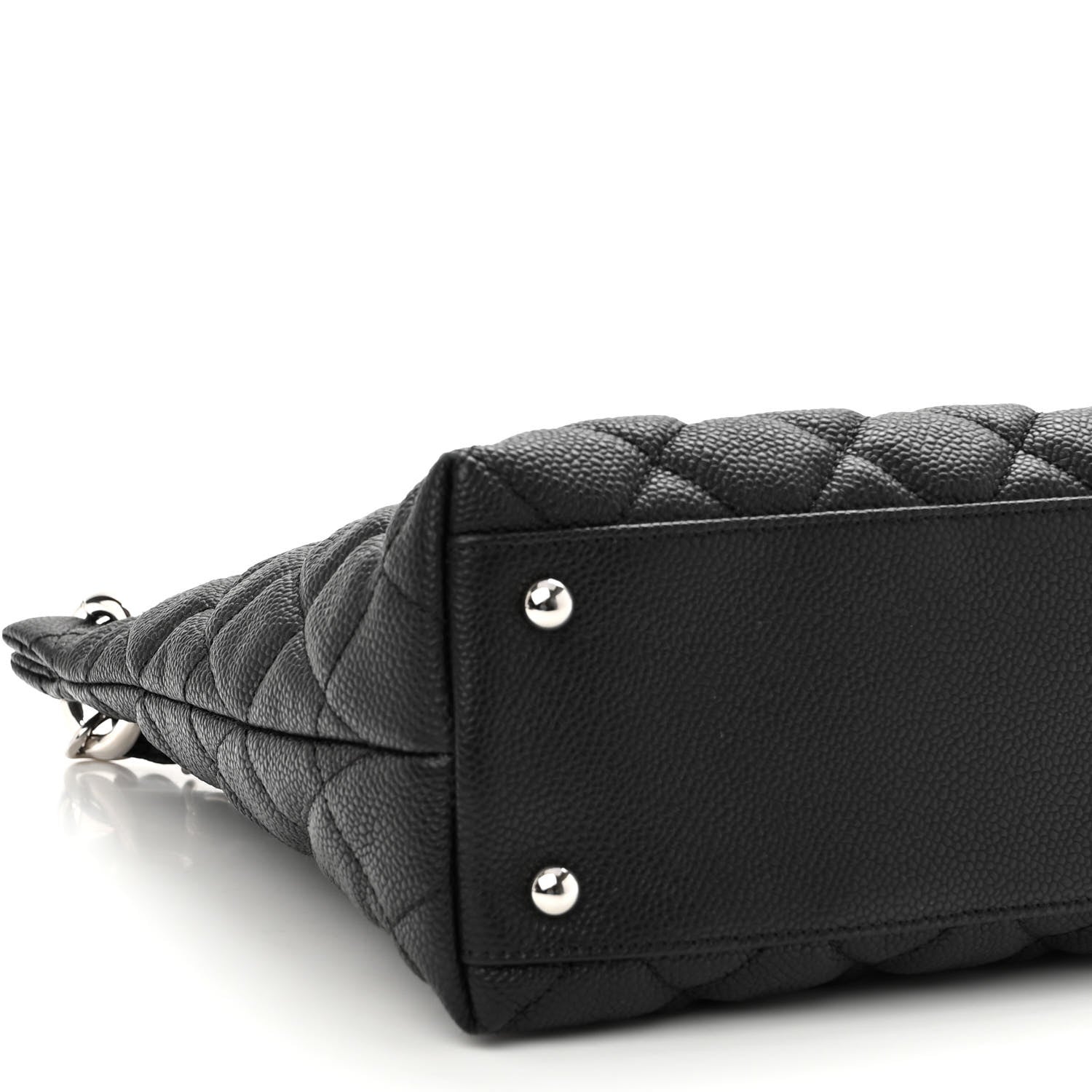Chanel Caviar Quilted Large CC Shopping Tote Black 9 of 10