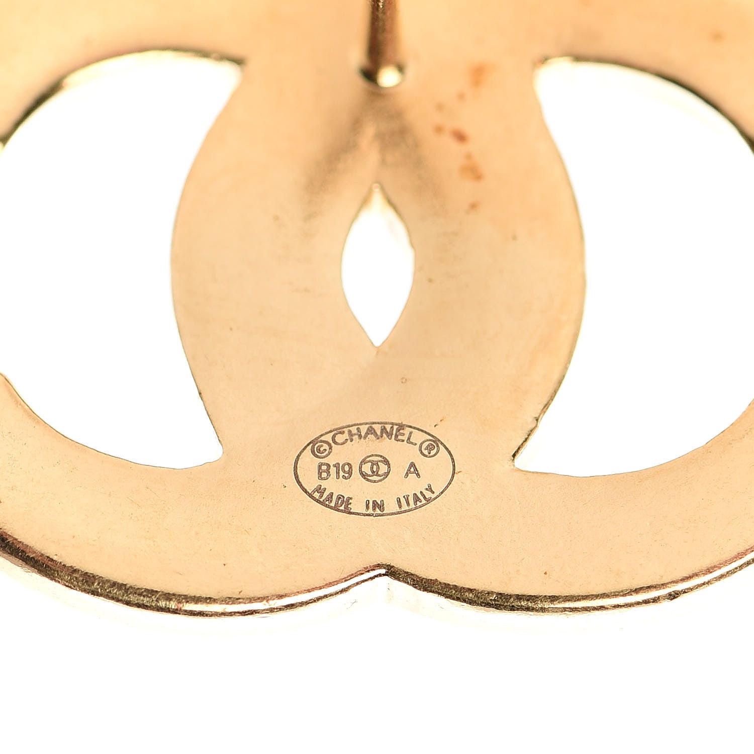 Chanel CC Earrings Gold 4 of 5