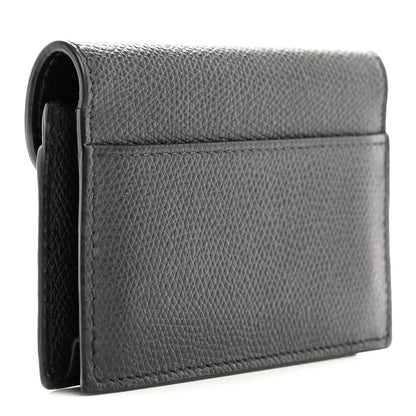 Christian Dior Grained Calfskin Saddle Card Holder Black 3 of 10