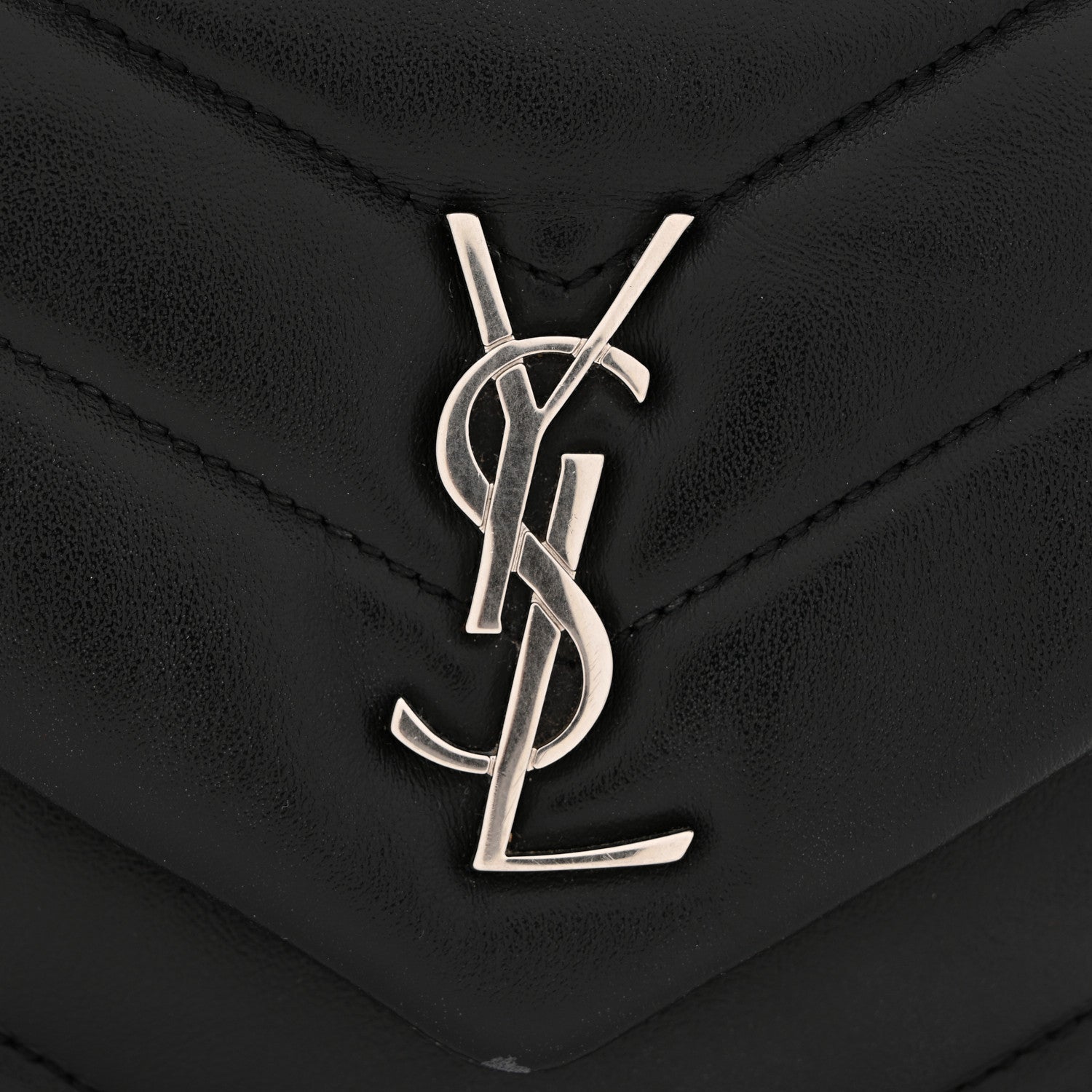 Saint Laurent Calfskin Y Quilted Monogram Toy Loulou Crossbody Bag Black 13 of 15