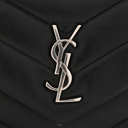 Saint Laurent Calfskin Y Quilted Monogram Toy Loulou Crossbody Bag Black 13 of 15