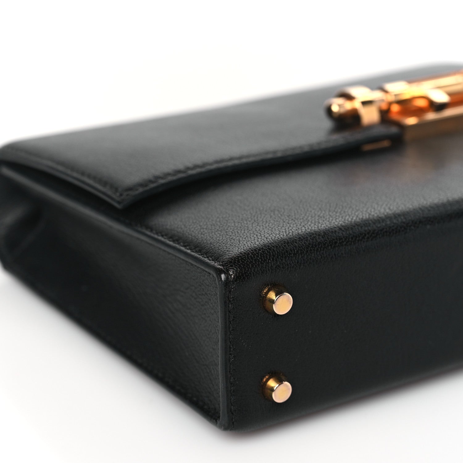 Hermes Chevre Mysore Mini Verrou Chaine Bag Black 9 of 12