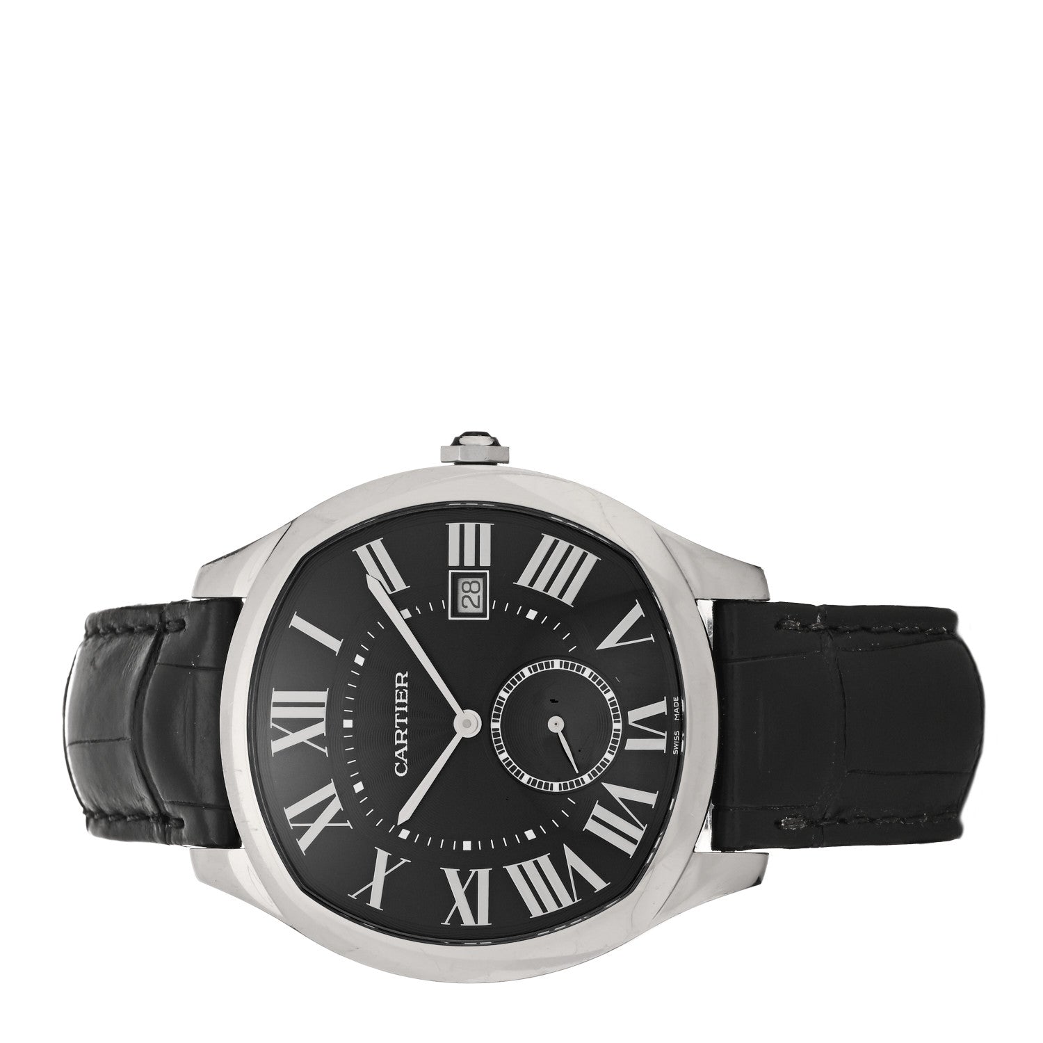 Cartier Stainless Steel Alligator 41mm Drive De Cartier Automatic Watch Black 2 of 4