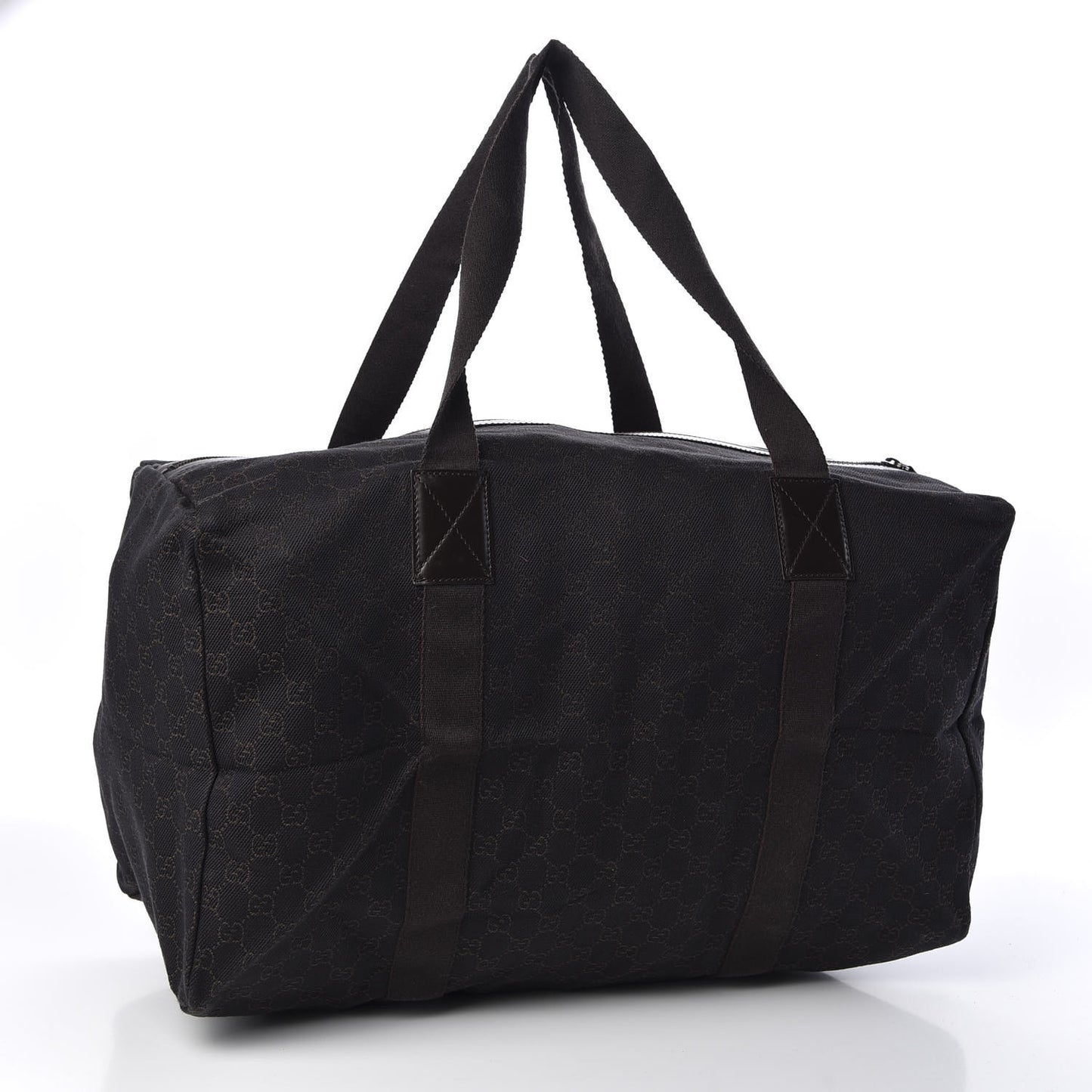 Denim Monogram Large Collapsible Carry On Duffle Bag Brown
