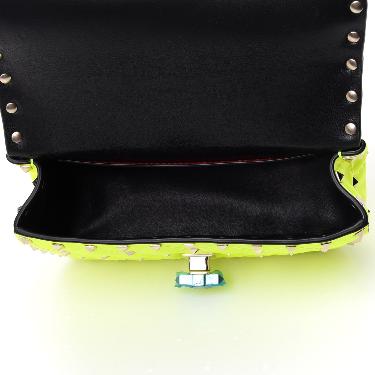 Valentino Garavani Calfskin Mini Rockstud Spike Shoulder Bag Lime 4 of 4