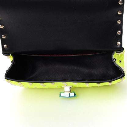 Valentino Garavani Calfskin Mini Rockstud Spike Shoulder Bag Lime 4 of 4