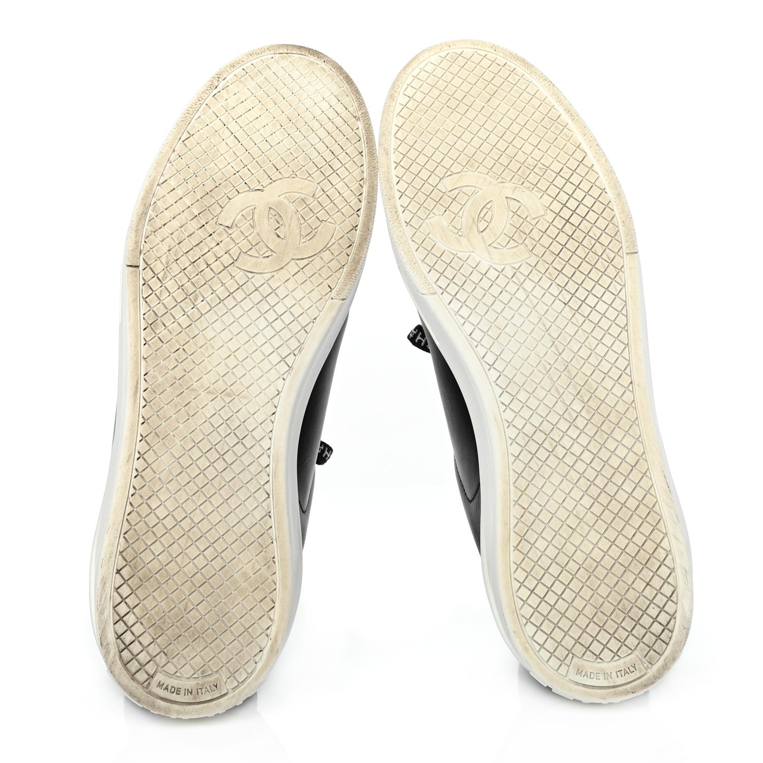 Chanel Calfskin CC Womens Sneakers 37 Black 5 of 7