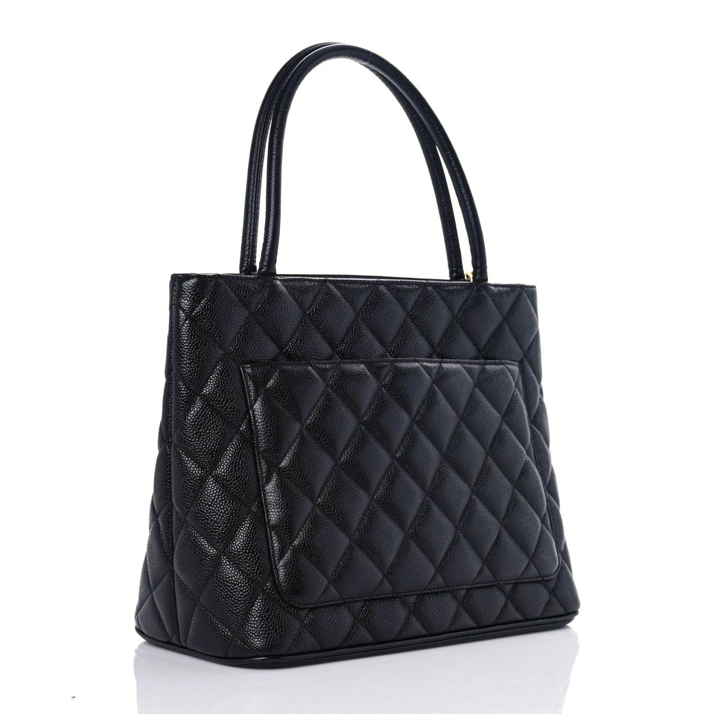 Caviar Quilted Medallion Tote Black