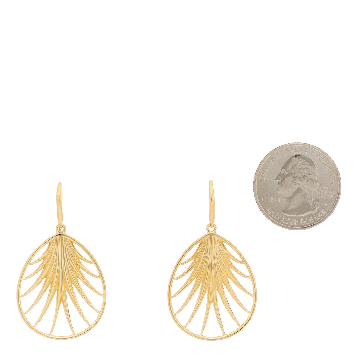 Tiffany 18K Yellow Gold Paloma Picasso Villa Paloma Palm Earrings 2 of 4