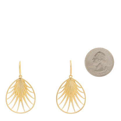 Tiffany 18K Yellow Gold Paloma Picasso Villa Paloma Palm Earrings 2 of 4