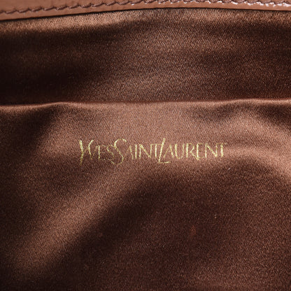 Saint Laurent Textured Patent Calfskin Monogram Large Belle De Jour Clutch Nude 5 of 14