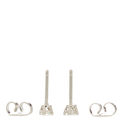 Tiffany Platinum Diamond .22ctw Solitaire Earrings 4 of 4