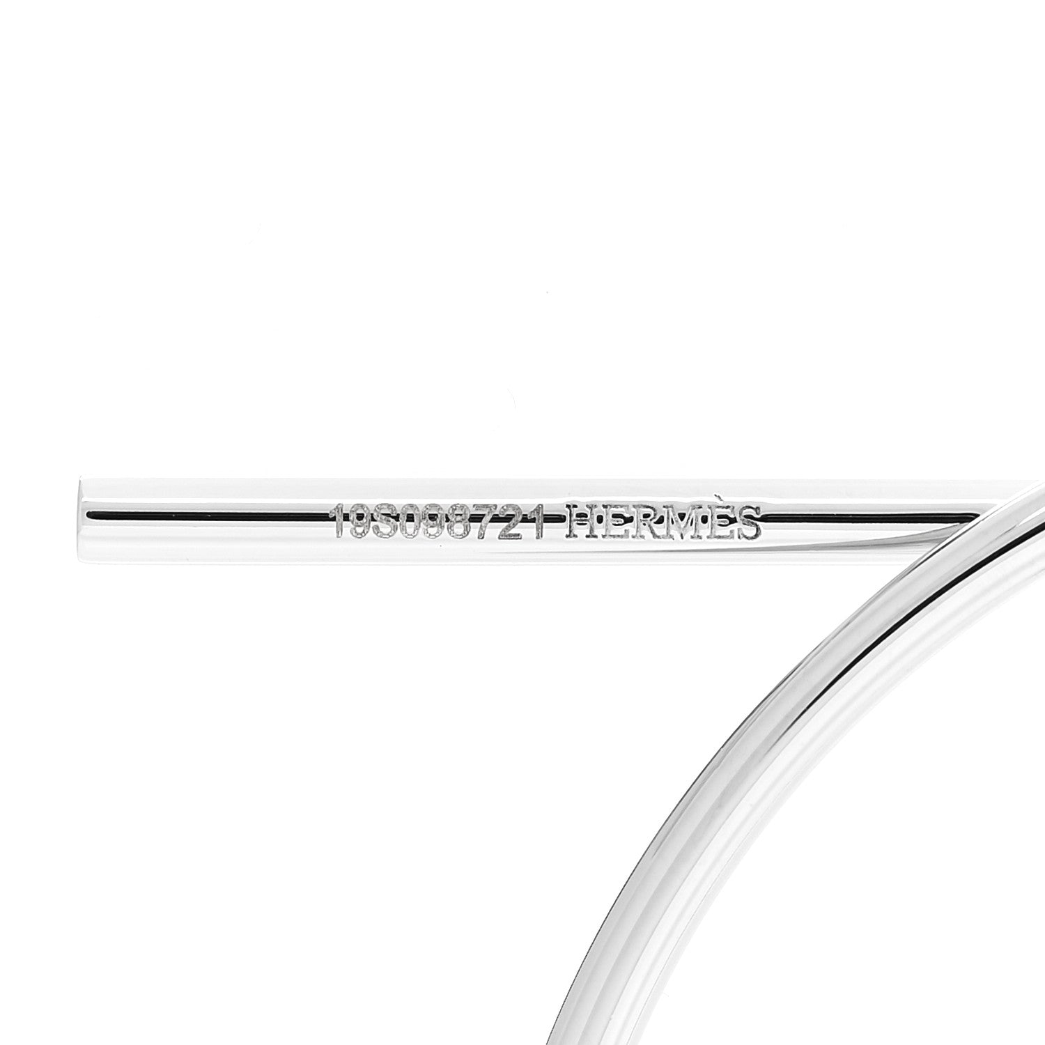 Hermes Sterling Silver MM Loop Earrings 4 of 6