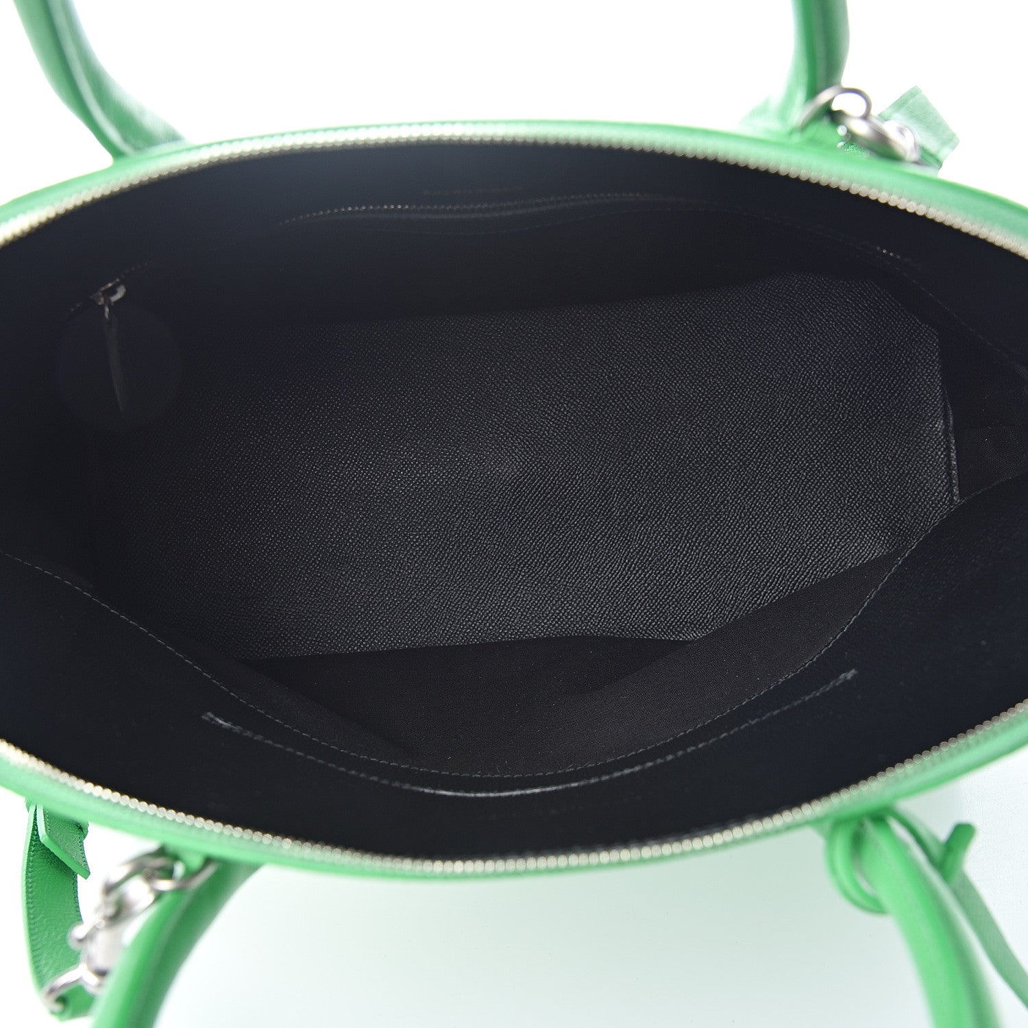 Balenciaga Signature Grained Calfskin Logo M Ville Top Handle Bag Green 4 of 9
