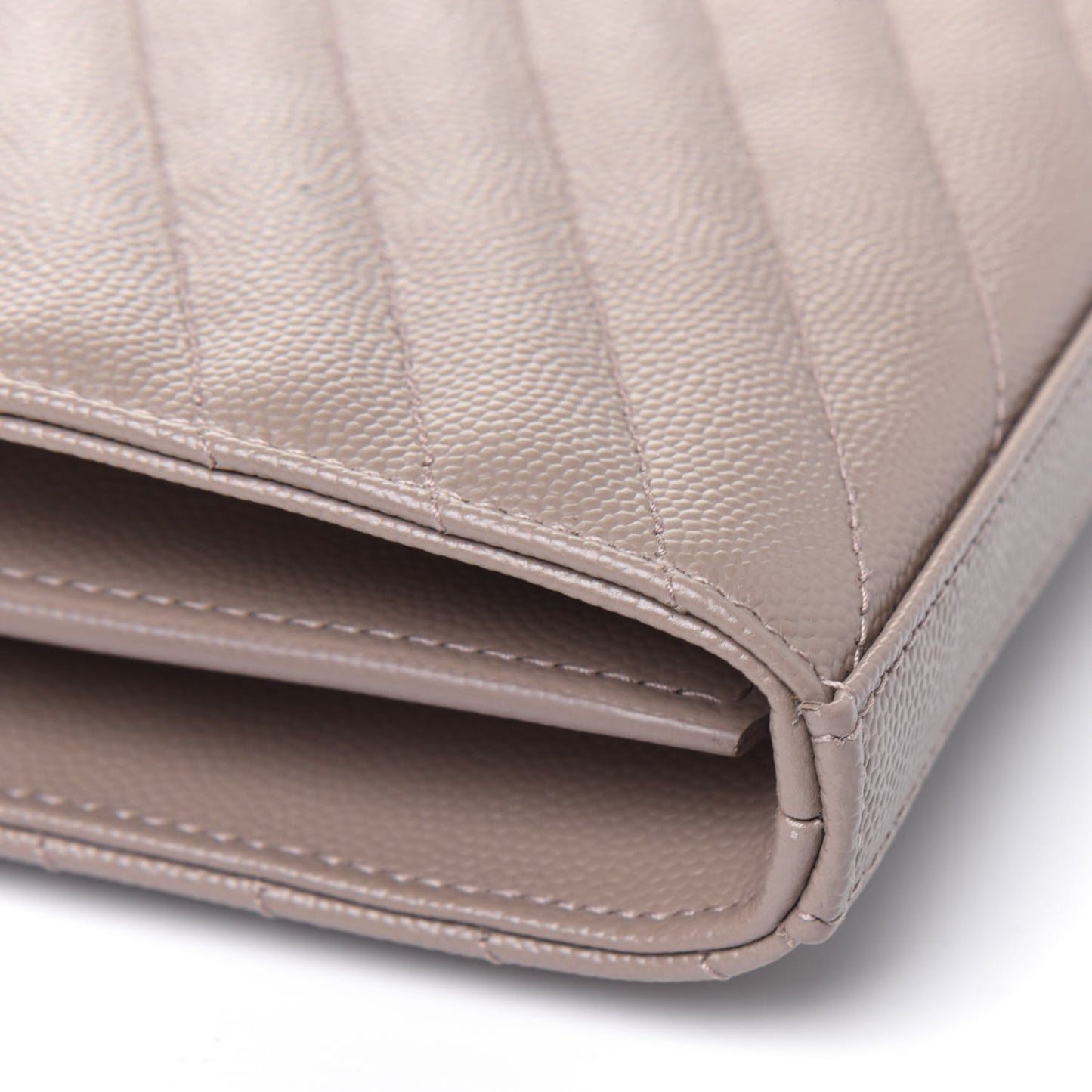 Grain De Poudre Matelasse Chevron Monogram Chain Wallet Fard