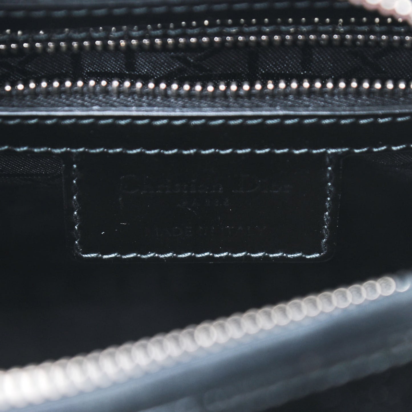 Patent Cannage Medium Lady Dior Black