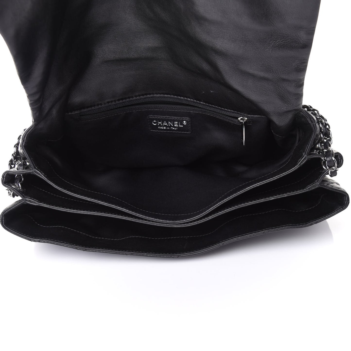 Lambskin Quilted Maxi Chanel 3 Flap Black