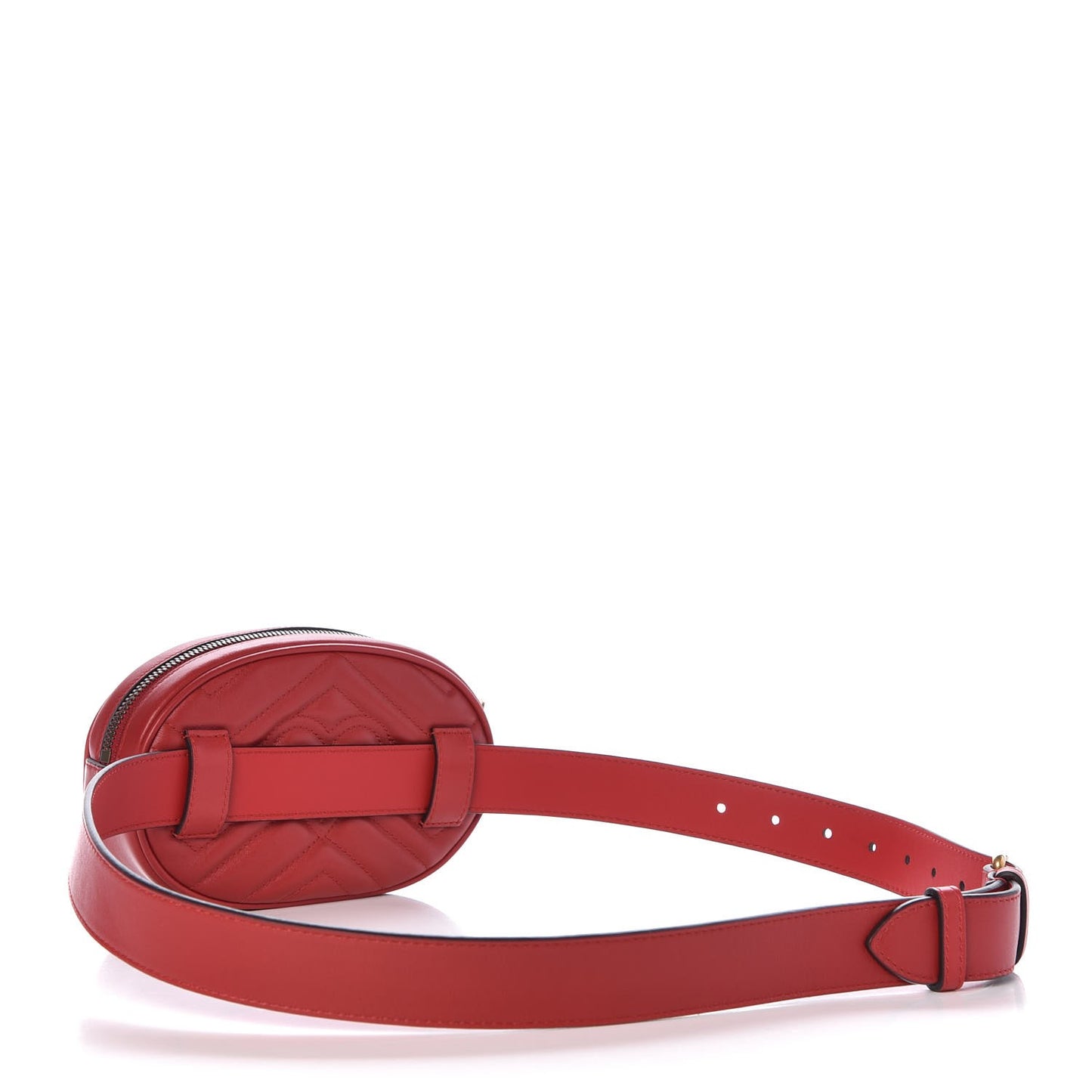 Calfskin Matelasse GG Marmont Belt Bag 95 38 Hibiscus Red