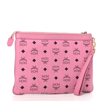 MCM Visetos Studded Wristlet Pouch Pink 3 of 7