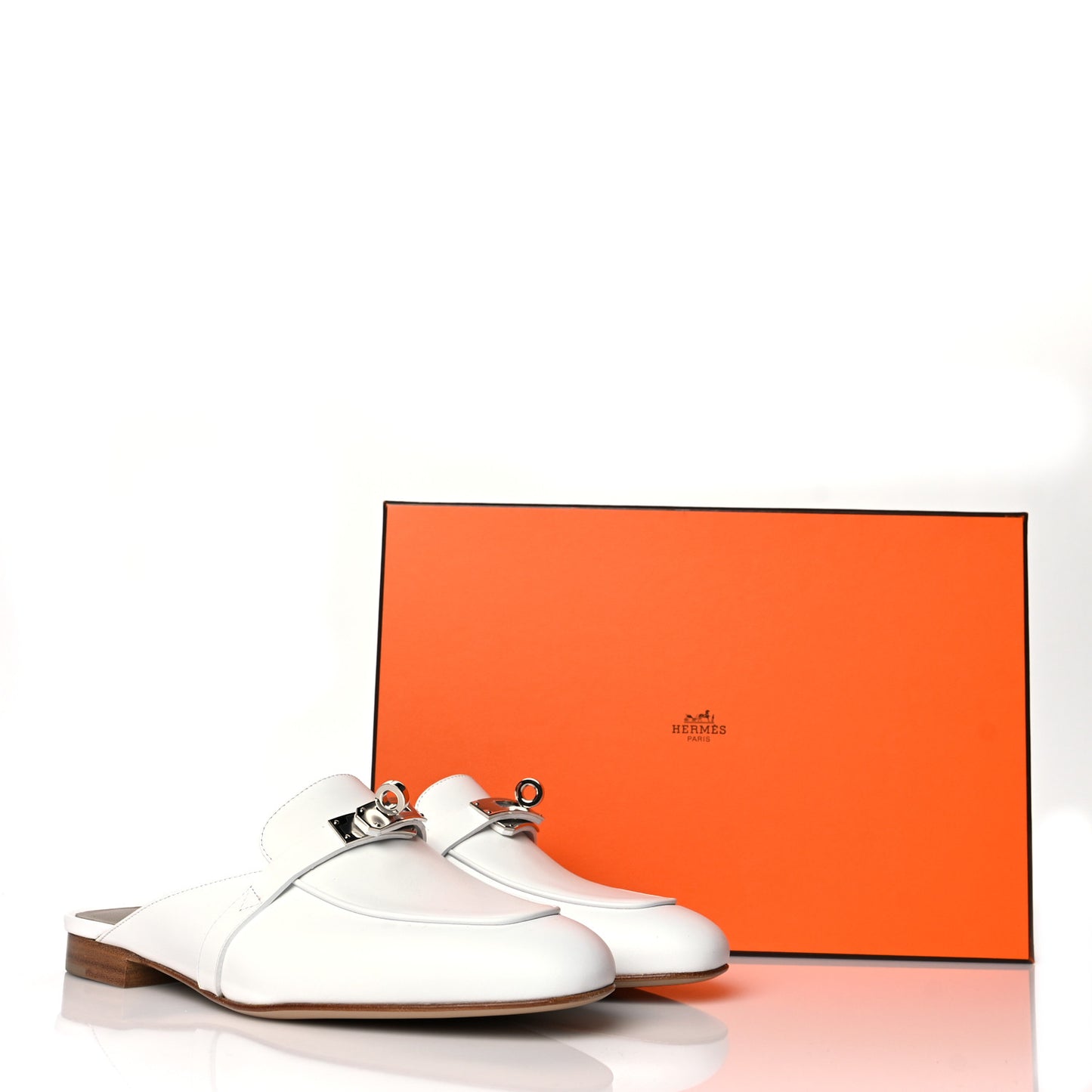 Calfskin Oz Mules 36.5 White
