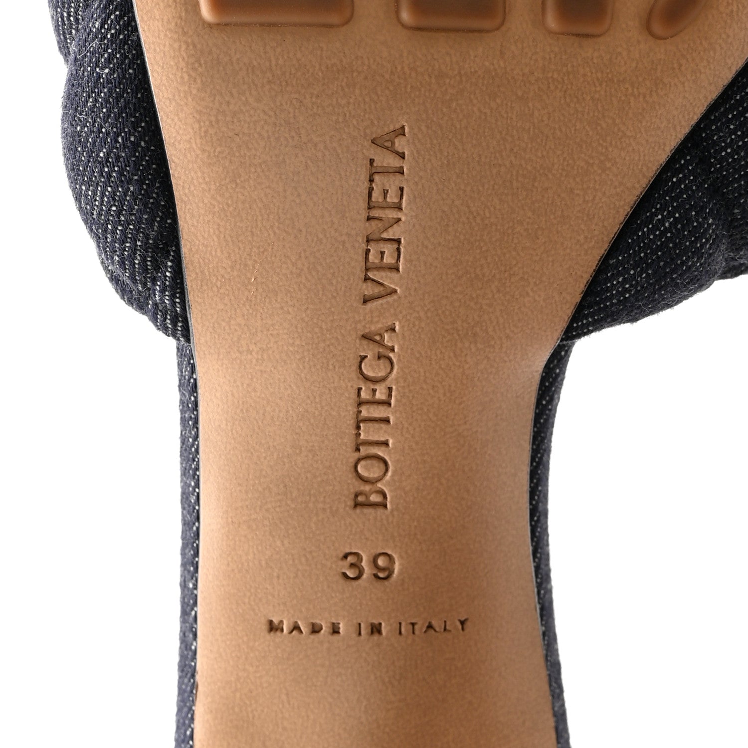 Bottega Veneta Denim Matelasse Padded Mule Sandals 39 Indigo 6 of 13