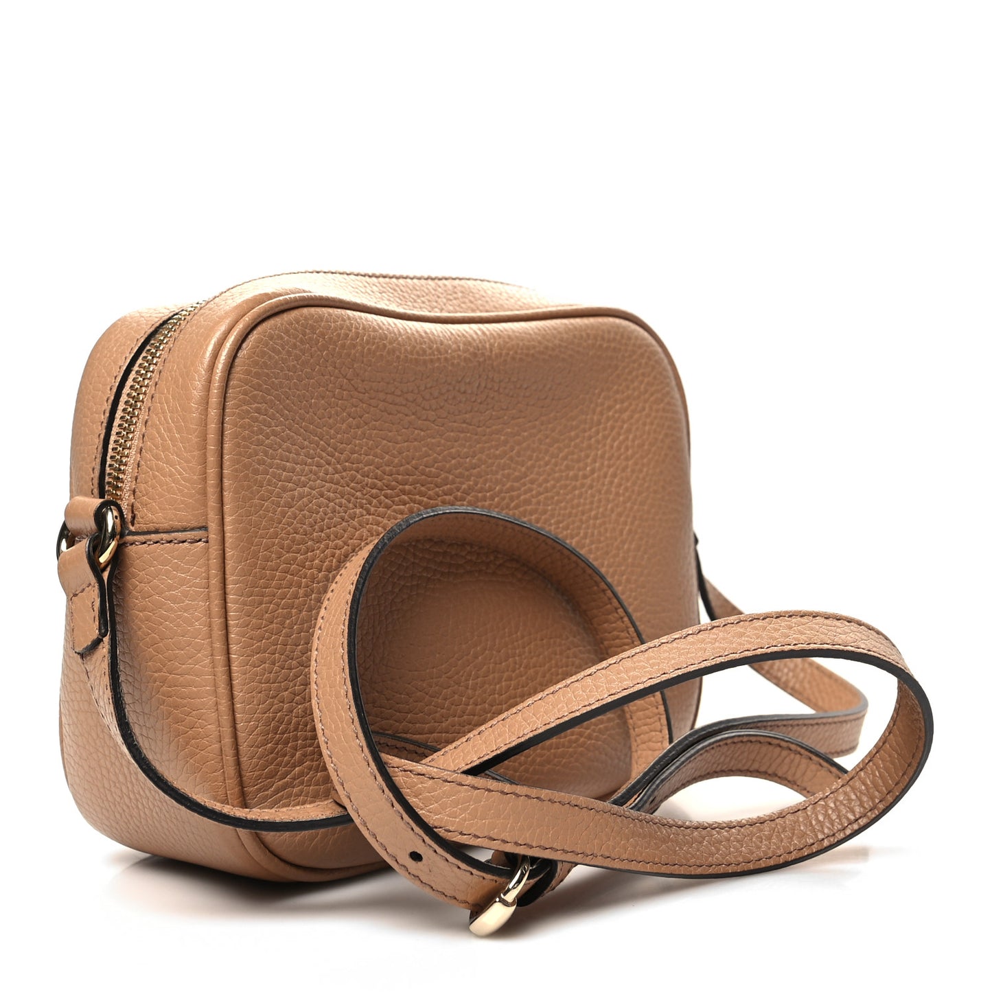 Pebbled Calfskin Small Soho Disco Bag Camelia