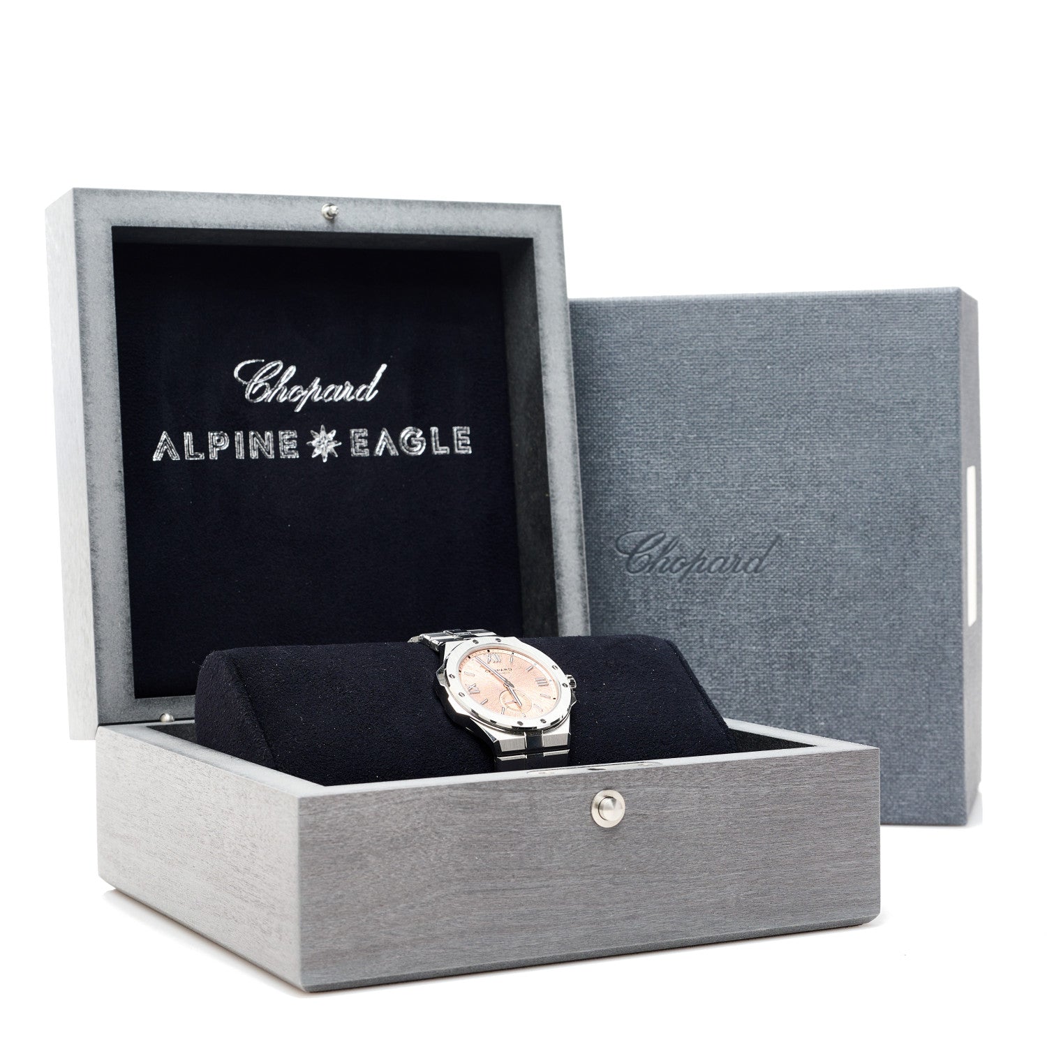 Chopard Stainless Steel 41mm Alpine Eagle Automatic Watch Monte Rosa Pink 5 of 5