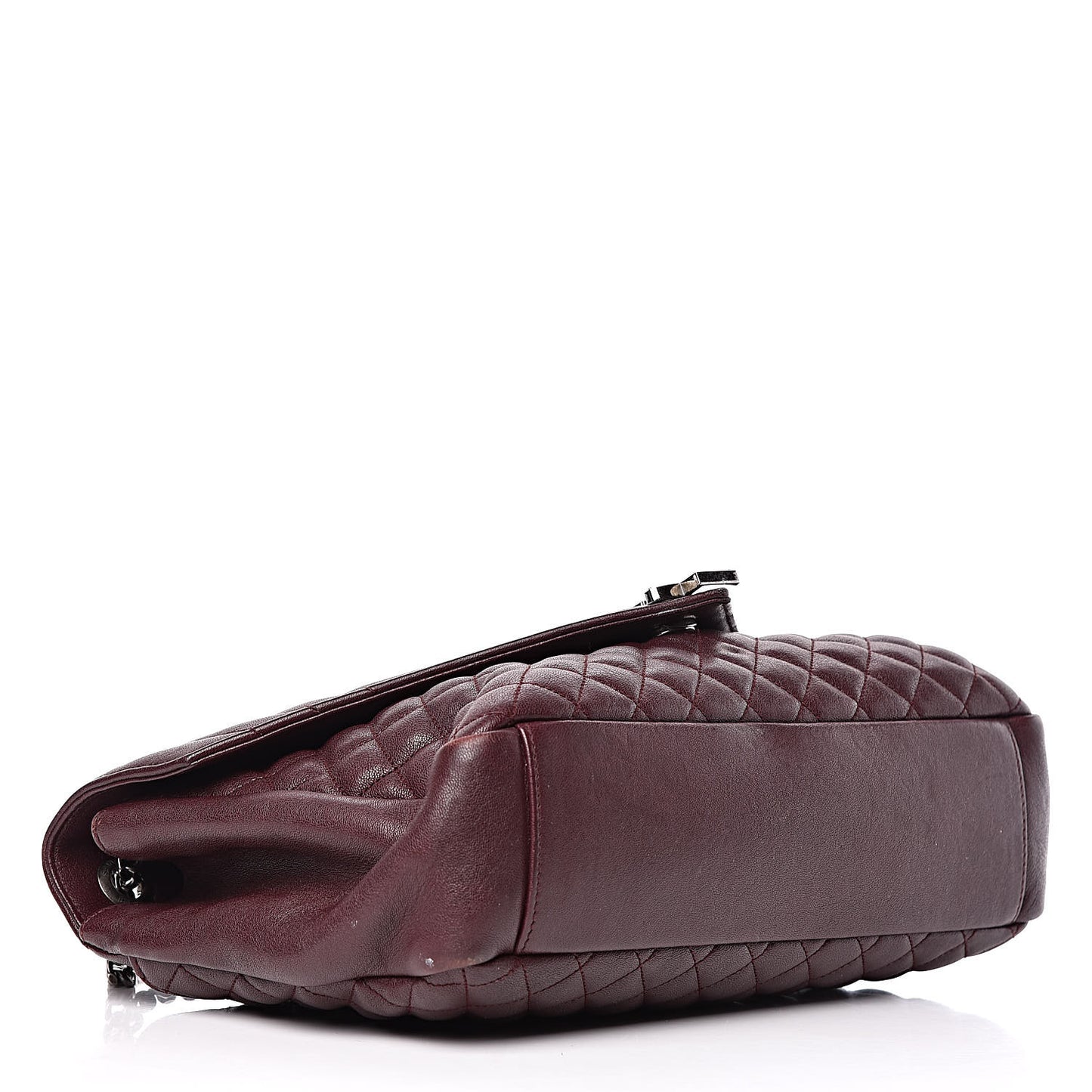 Calfskin Mixed Matelasse Triquilt Large Monogram Envelope Satchel Bordeaux