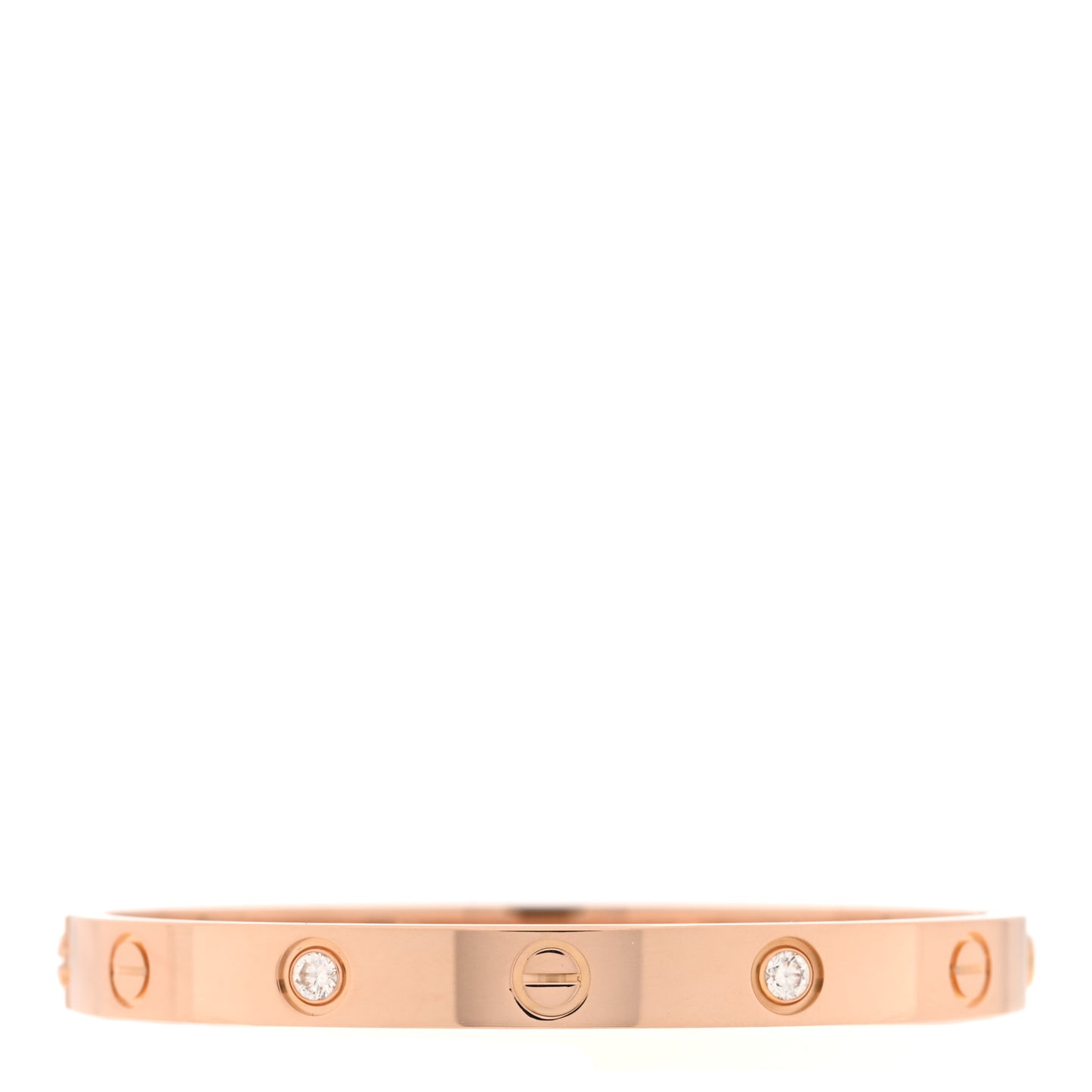 18K Pink Gold 4 Diamond LOVE Bracelet 16
