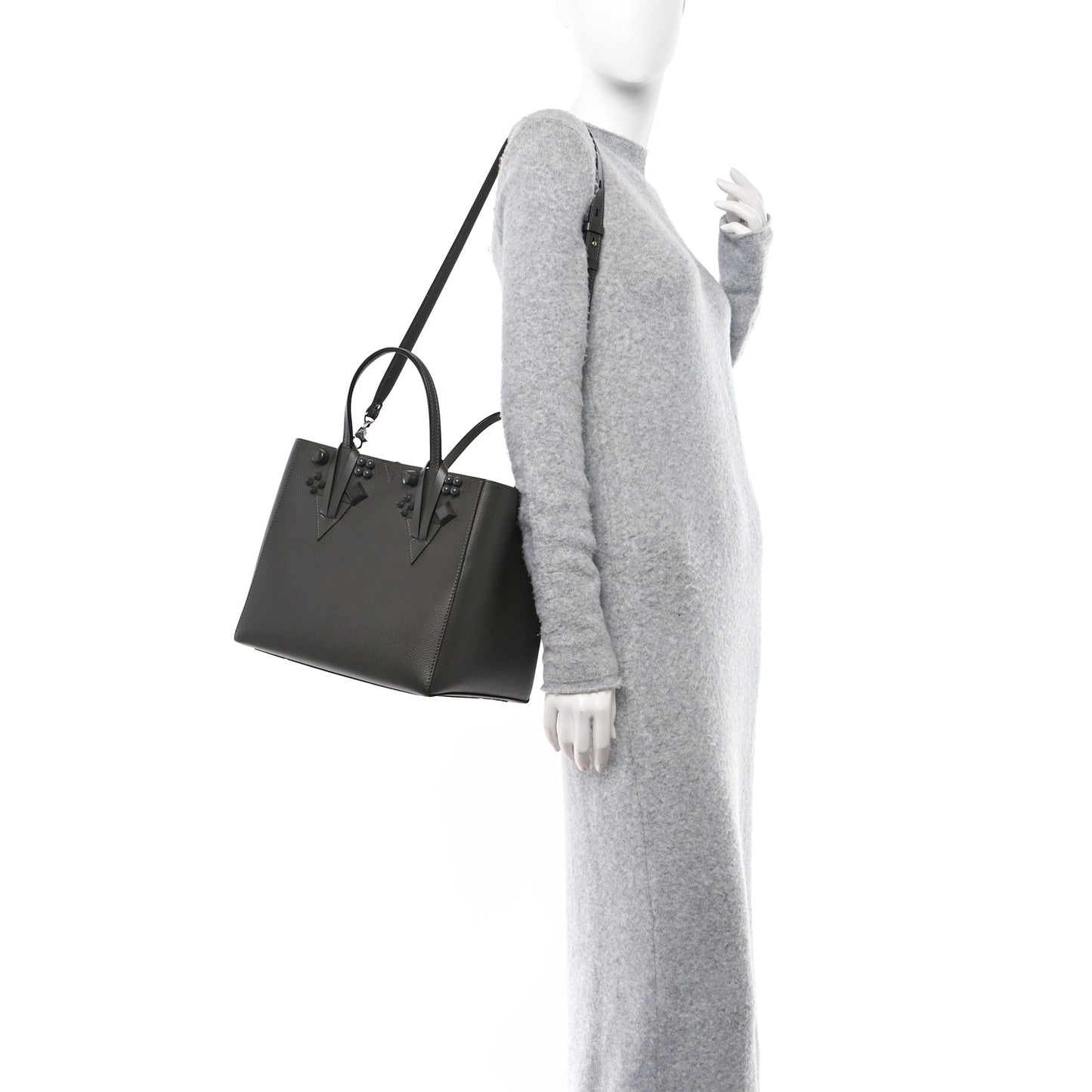 Calfskin Empire Spike Studded Small Cabachic Tote Rocket