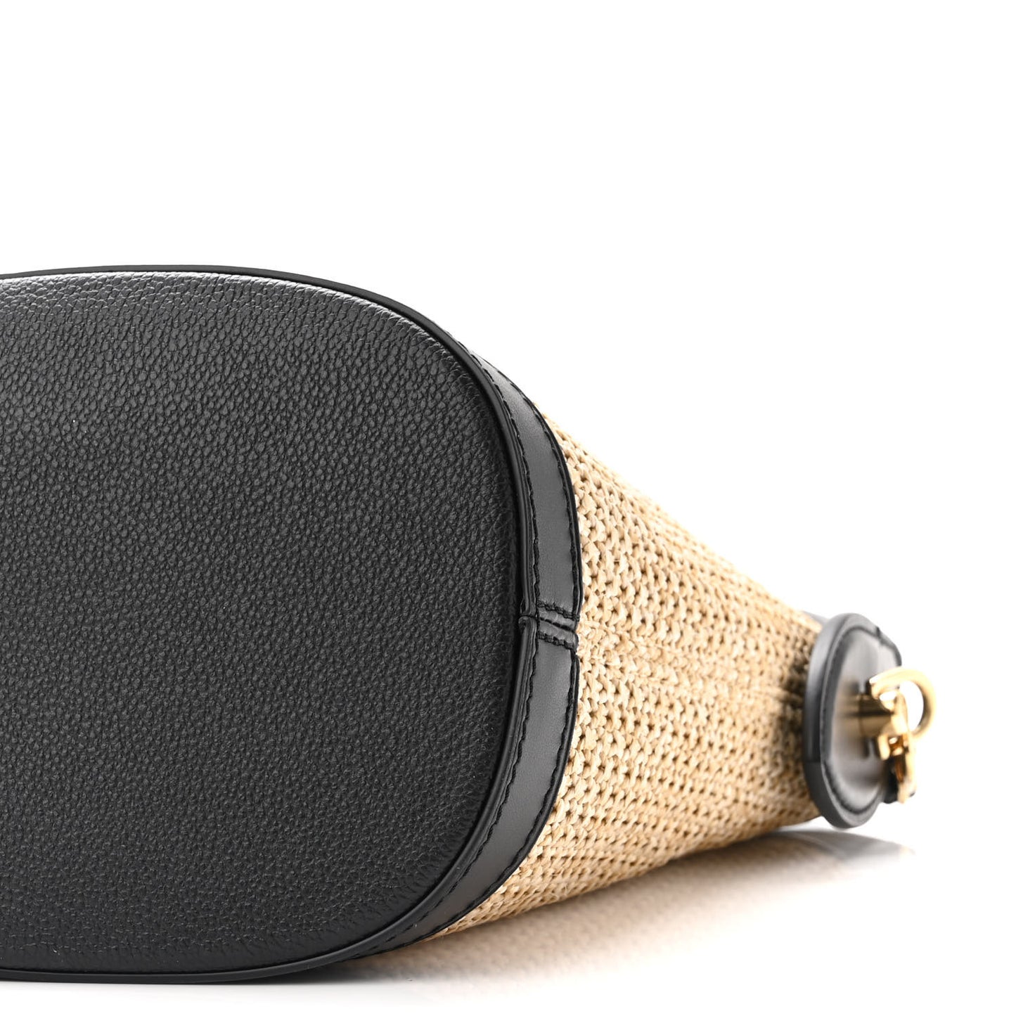 Raffia Petit Bucket Black