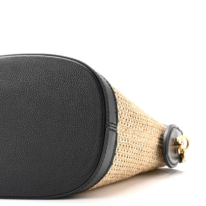 Louis Vuitton Raffia Petit Bucket Black 9 of 9