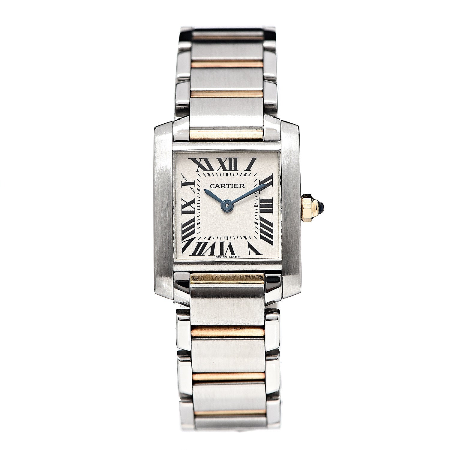 Cartier Stainless Steel 18K Yellow Gold 20mm Tank Francaise Quartz Watch 1 of 6