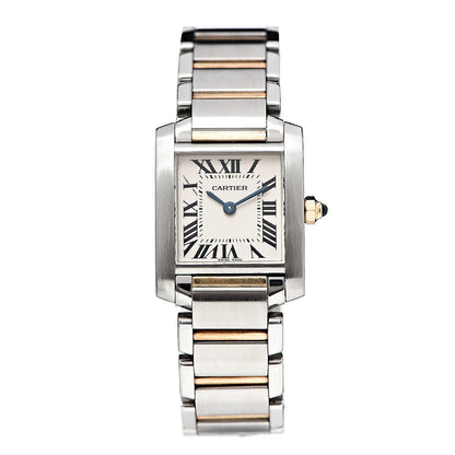 Cartier Stainless Steel 18K Yellow Gold 20mm Tank Francaise Quartz Watch 1 of 6