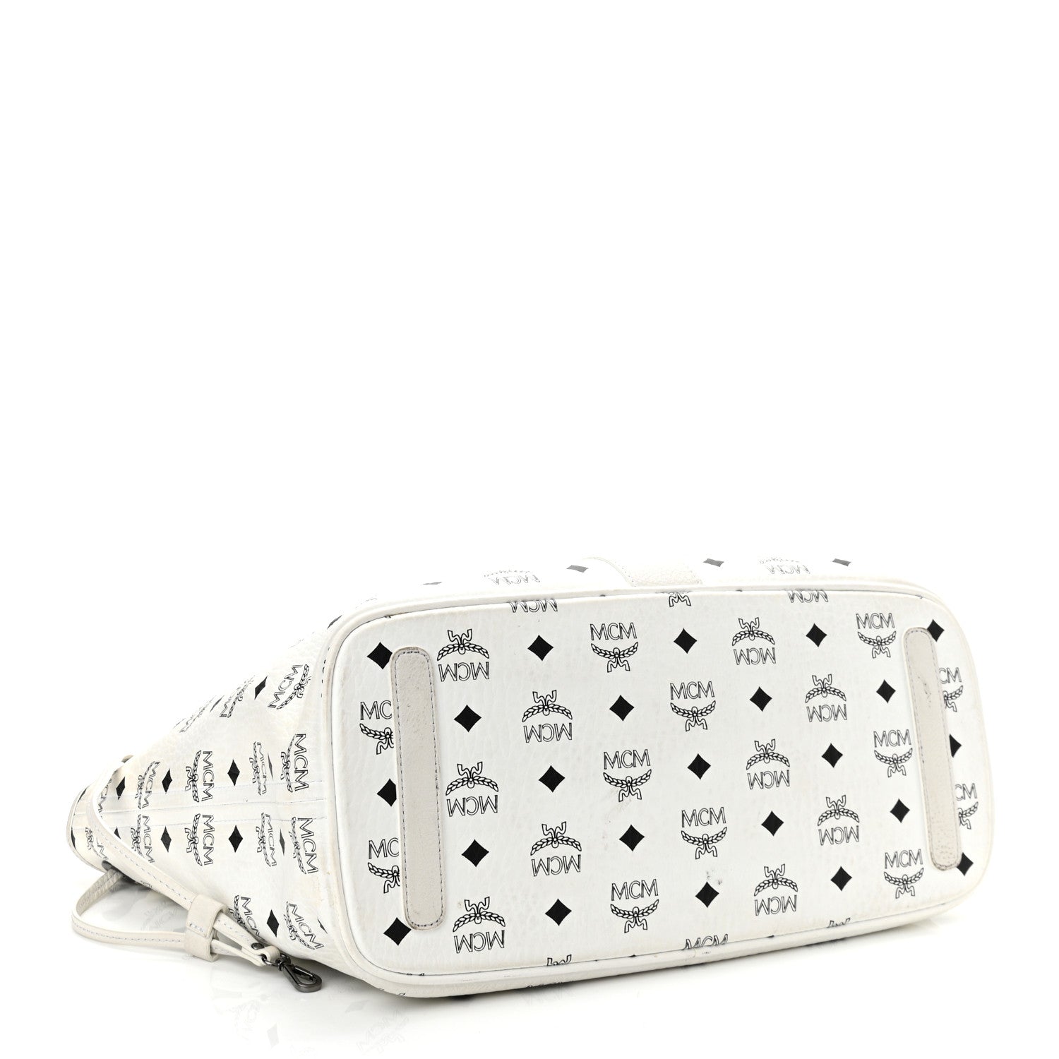 MCM Visetos Medium Liz Reversible Shopper Tote White 5 of 20
