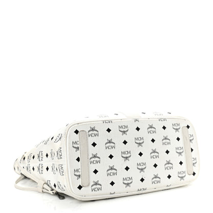 MCM Visetos Medium Liz Reversible Shopper Tote White 5 of 20