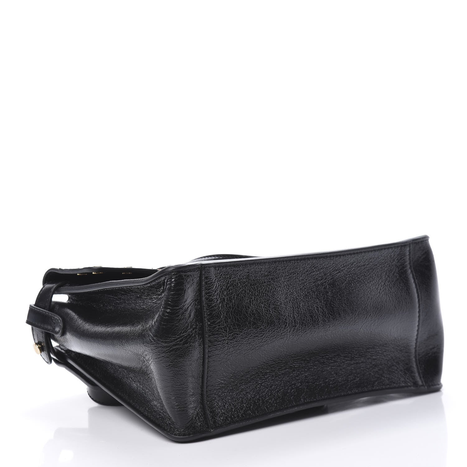 Fendi Agnello Old Shine Vitello Go Rain Small Flip Tote Black Marrone 5 of 12