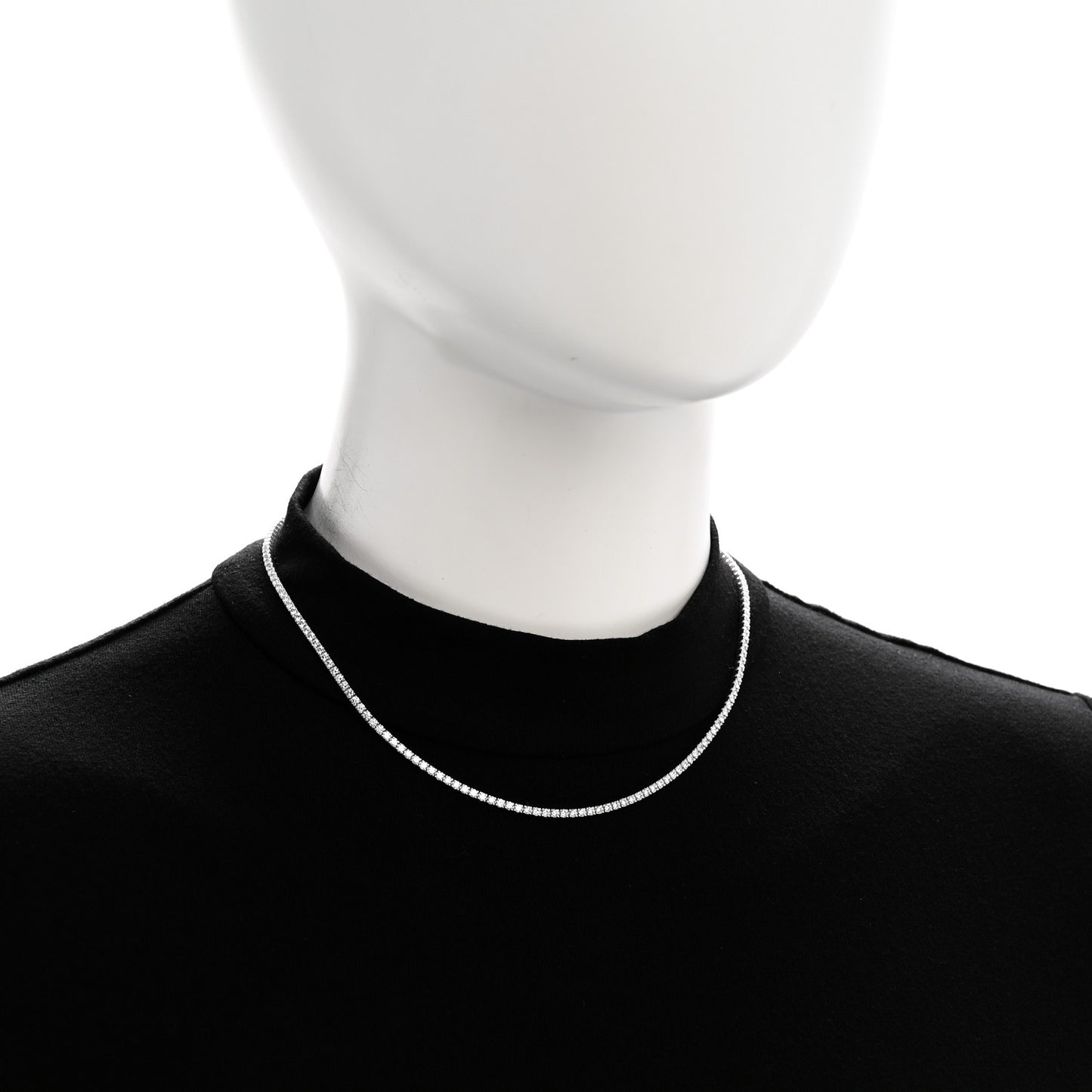 18K White Gold Diamond Finesse Link Necklace