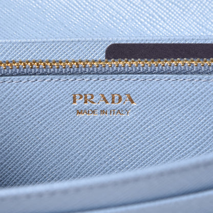 Prada Saffiano Metal Continental Flap Travel Wallet Astrale 6 of 11
