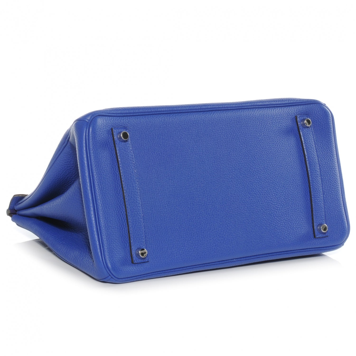 Hermes Togo Bi Color Horseshoe Birkin 35 Bleu Electrique and Iris 4 of 10