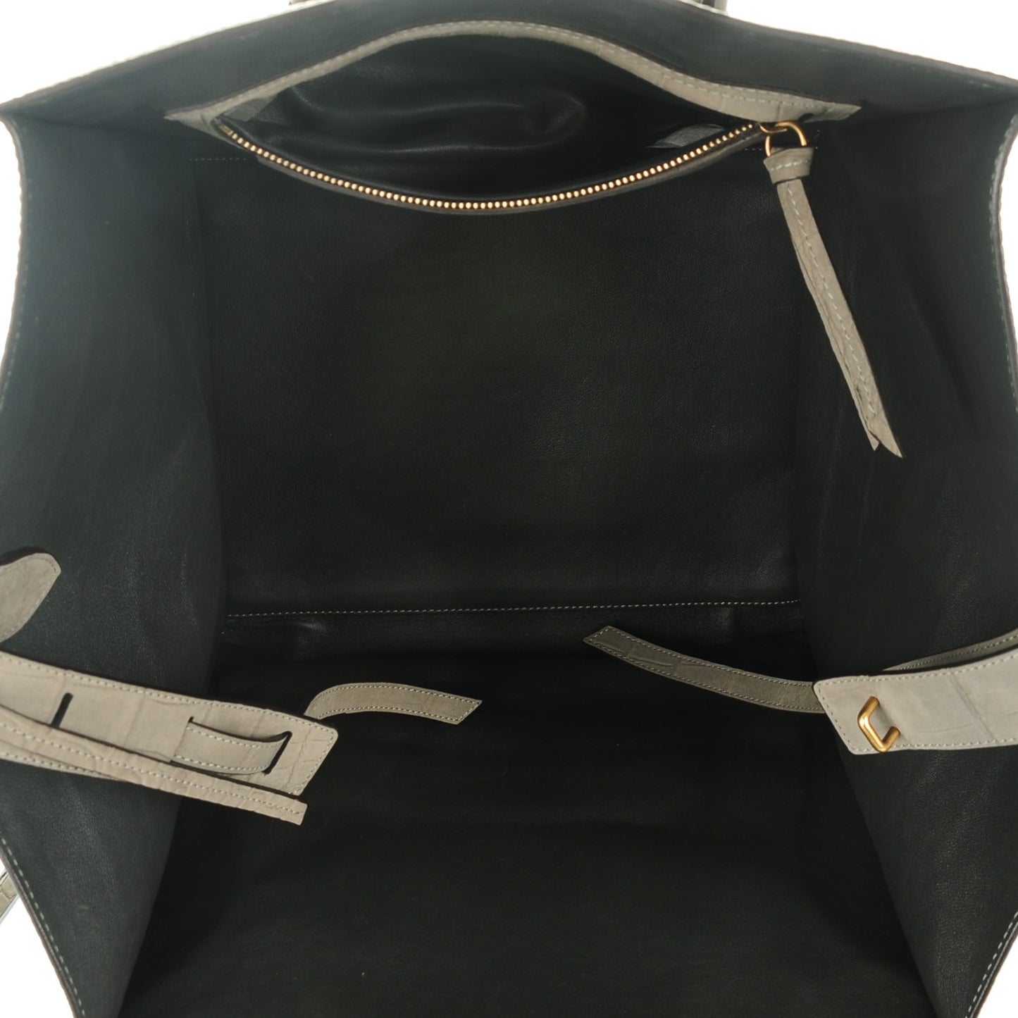 Crocodile Embossed Nubuck Medium Phantom Luggage Grey