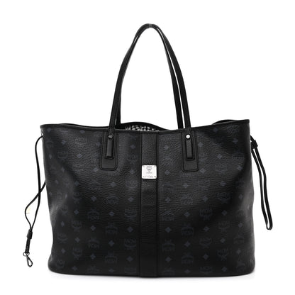 MCM Visetos Large Liz Reversible Shopper Tote Black 1 of 12