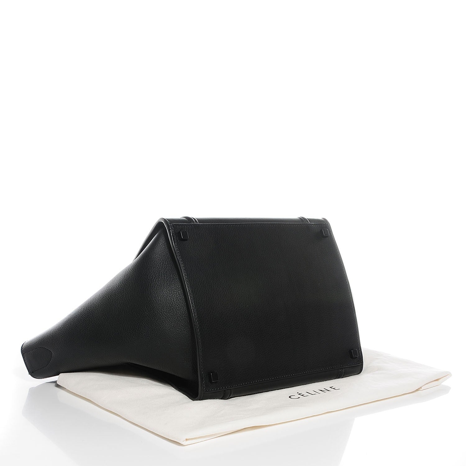 Celine Supple Calfskin Medium Phantom Luggage Black 4 of 8