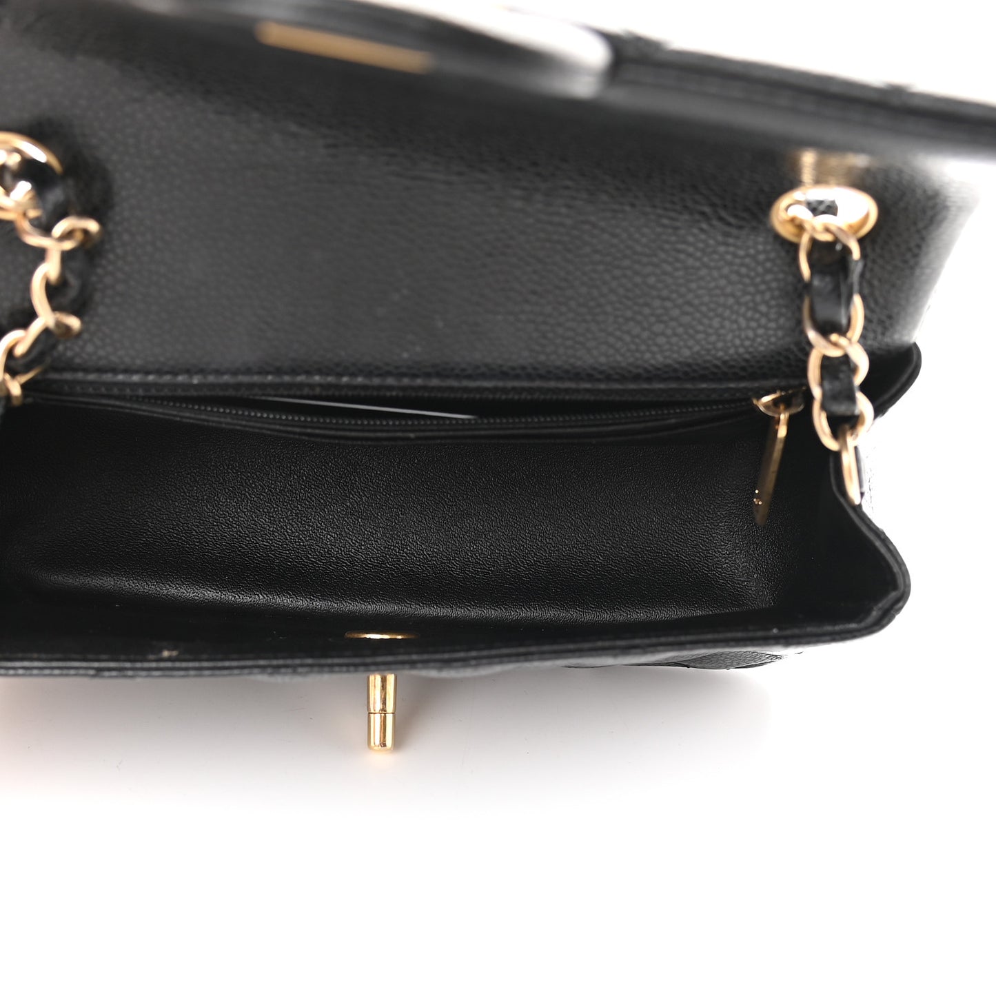 Caviar Quilted Mini Rectangular Flap Black