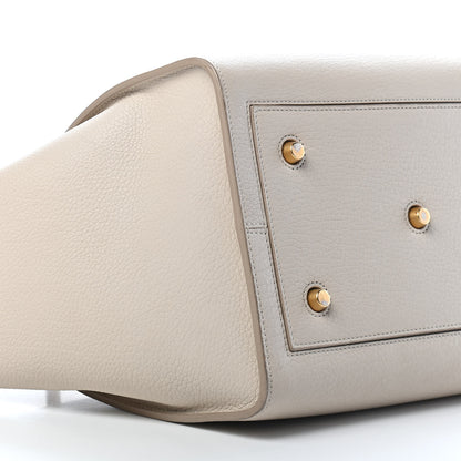 Celine Crisped Calfskin Tie Knot Small Tote Chalk 4 of 11