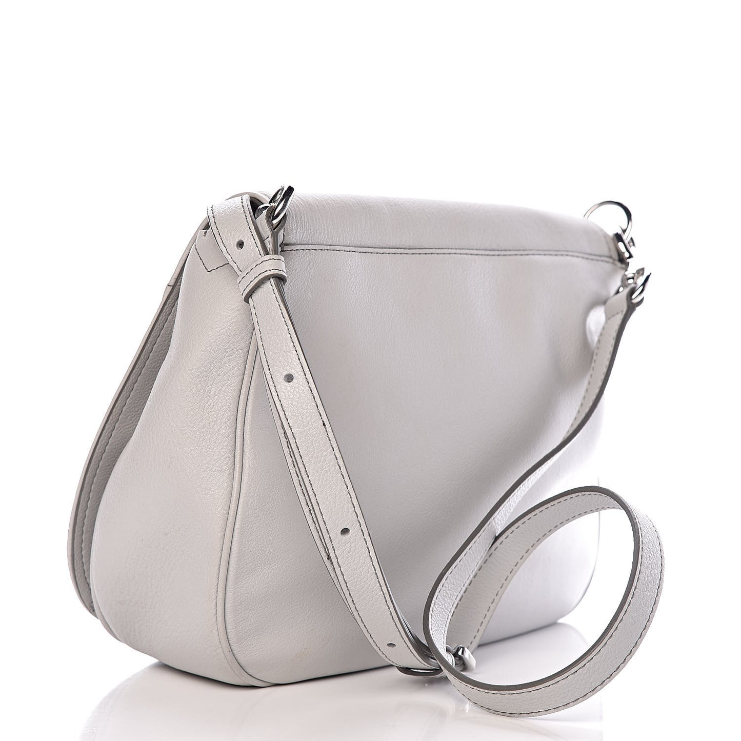 Calfskin Empire City Messenger Crossbody Light Grey