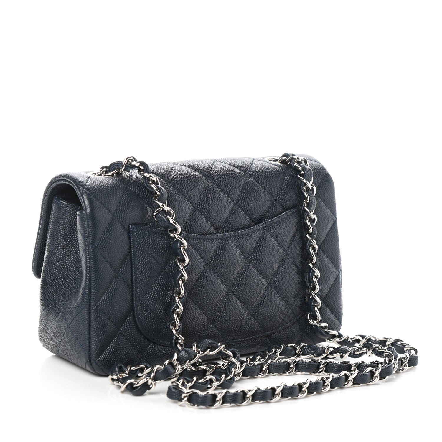 Chanel Caviar Quilted Mini Rectangular Flap Navy 3 of 10
