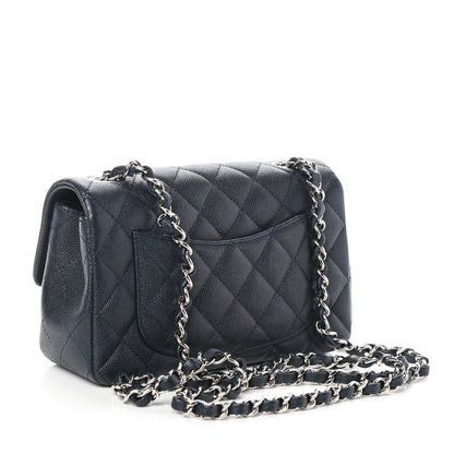 Chanel Caviar Quilted Mini Rectangular Flap Navy 3 of 10